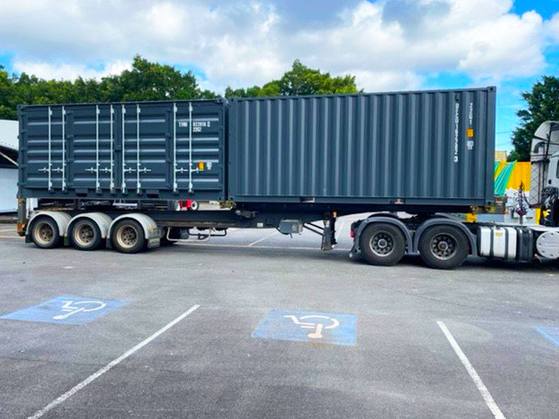 shipping container shop display