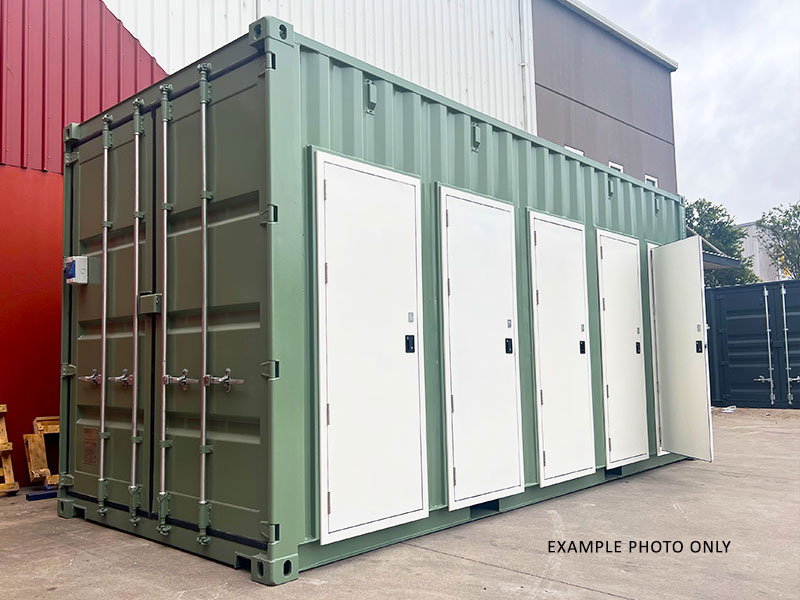 shipping container toilet block